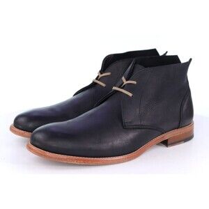 Maison Forte Aylan $240 Men's Chukka Boots Size 10 M Kudu Leather Black